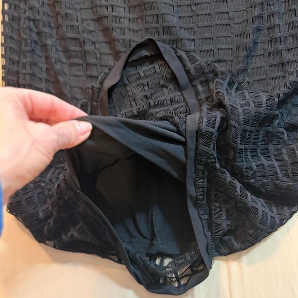 K. Jordan SIZE MEDIUM black long-sleeved cage design dress, lined - Picture 8 of 14